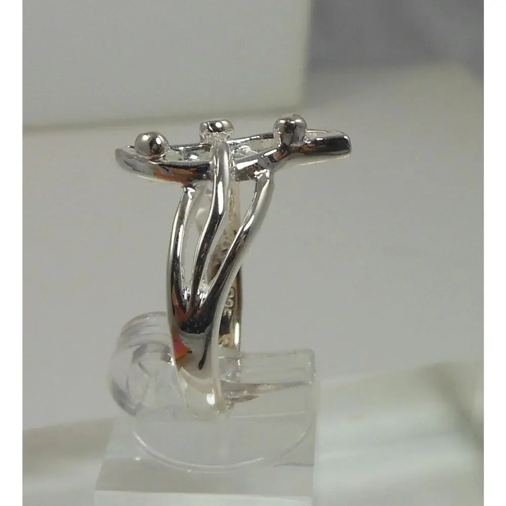 1999's‎ New Unique Vintage Handmade 925 Sterling Silver Artistic Ring Size 7.5